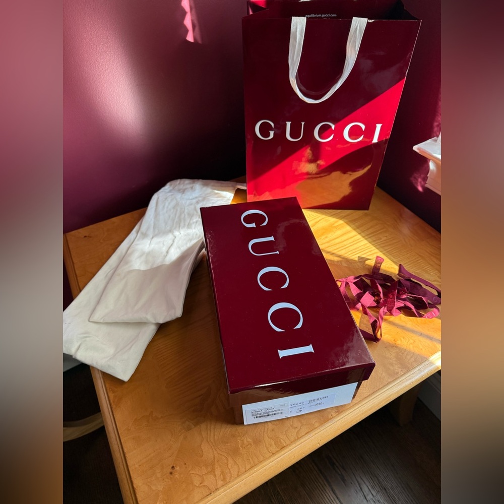 Gucci bag, box and dust bags for shoes